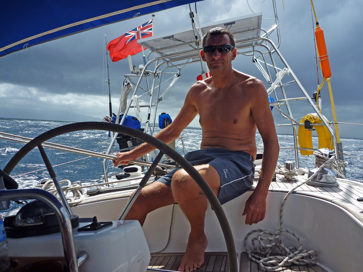 Dodging Thunderstorms as we leave Grenada