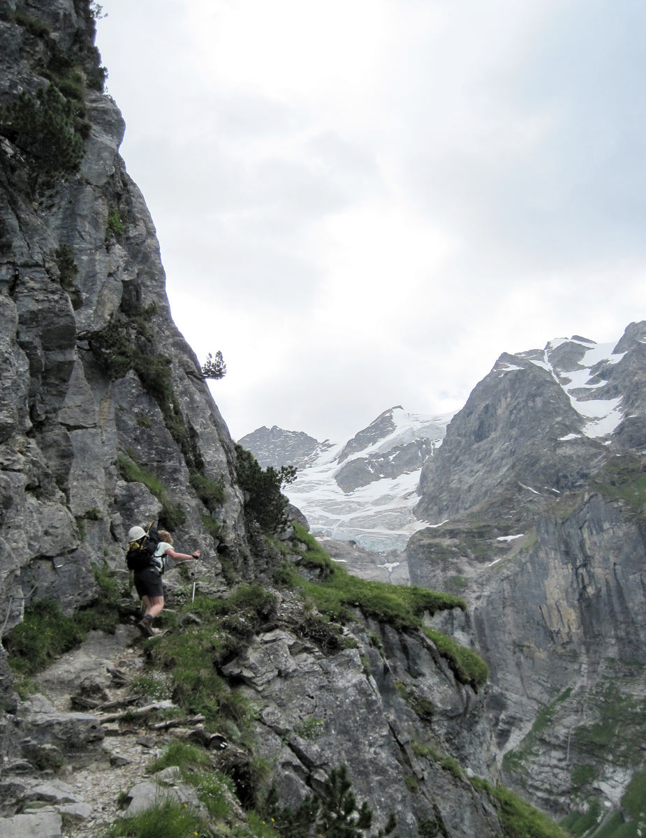 Interesting path up to the Gleckstein Hut Interesting path up to the Gleckstein Hut